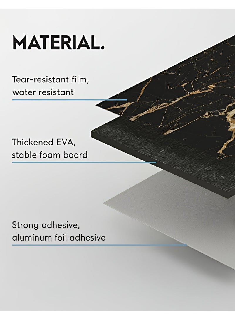 ALMiHomi Gold Vein Marble Contact Paper Peel and Stick Wallpaper 40×500cm – Self Adhesive Thick Marble Vinyl Roll, Waterproof & Oil-Proof Wall Paper for Kitchen Countertop, Table, Cabinet & Wall Decor - Image 4